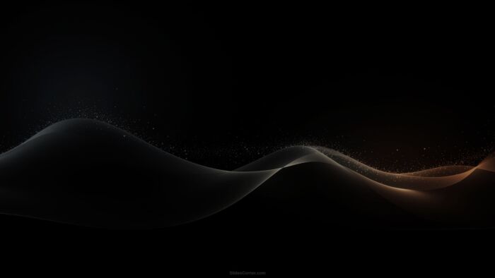 Black Solid Background (Background Hitam Polos) with Golden Waves