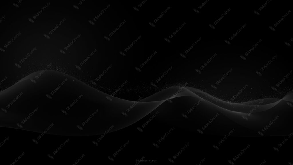 Black Solid Background (Background Hitam Polos) with Soft Waves – Free PPT