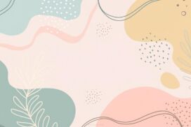 Aesthetic Background for Slides with Organic Shapes in Pastel Tones