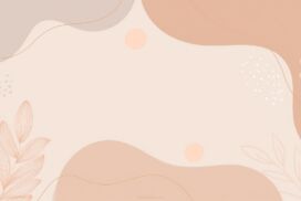 Aesthetic PPT Background with Organic Shapes in Light Brown Pastel Tones