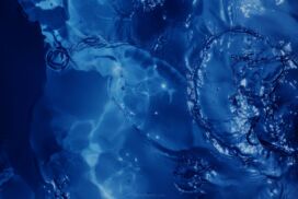 Aesthetic Water PPT Background Deep Blue Color – Free Download