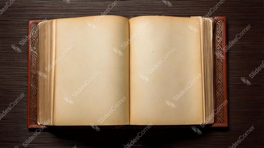 History Background for Slides with an Open Old Book