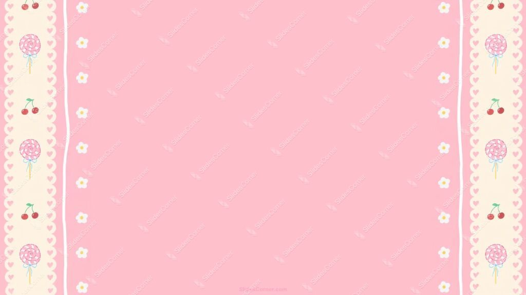 Kawaii Seamless Pattern Background for PowerPoint with Cherry and Hearts Kawaii Seamless Pattern Background for PowerPoint with Cherry and Hearts