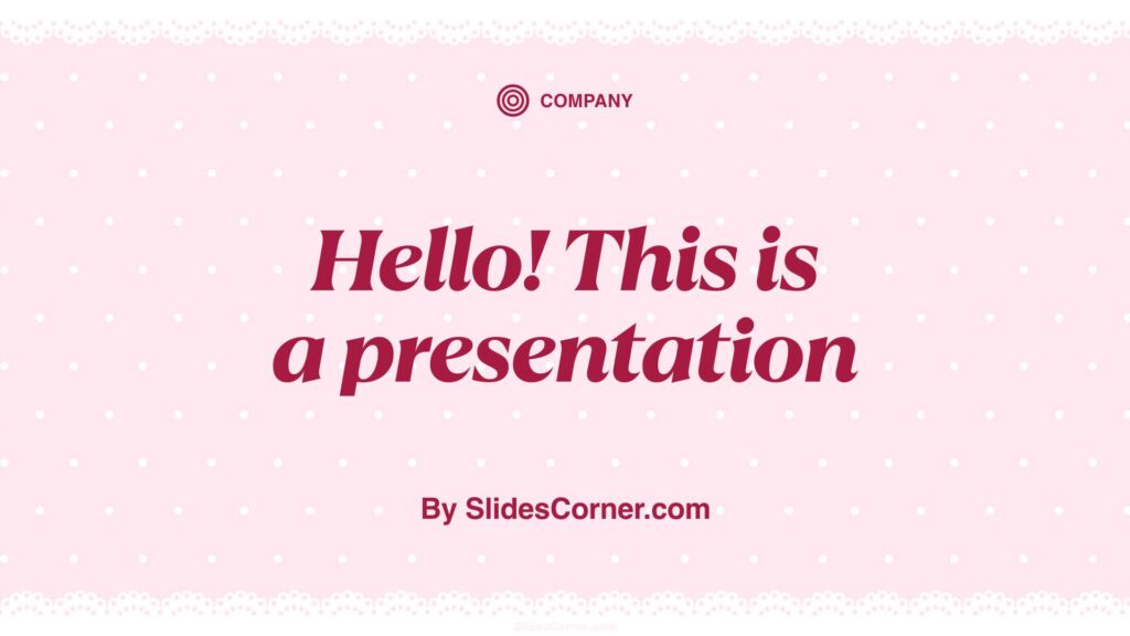 Pink Background for PowerPoint with Woven Lace – Cover Slide Presentation Demo