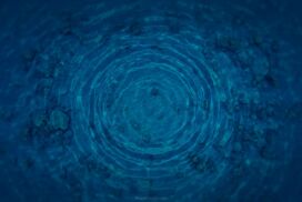 Water Background for PowerPoint with Deep Blue Ocean Texture