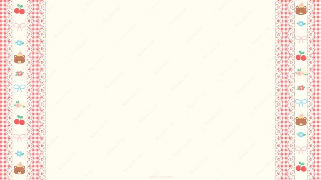 Kawaii Seamless Background with Pink Checks for PowerPoint & Google Slides