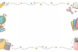 PPT Background Cute School Border Design