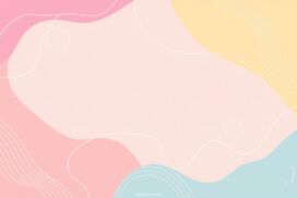 Aesthetic Pastel Cute Shapes & Lines Background for Slides