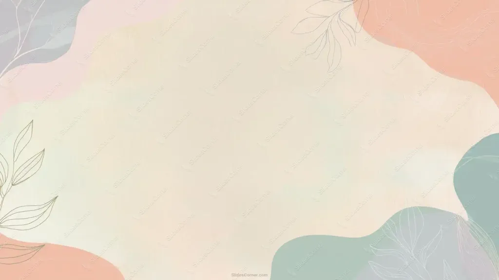 Aesthetic Simple Pastel Plants Slide Background – Free Download
