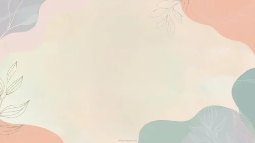 Aesthetic Simple Pastel Plants Slide Background – Free Download