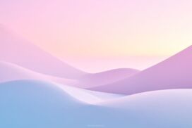 Aesthetic Sophisticated Soft Pastel Hills Google Slides Background