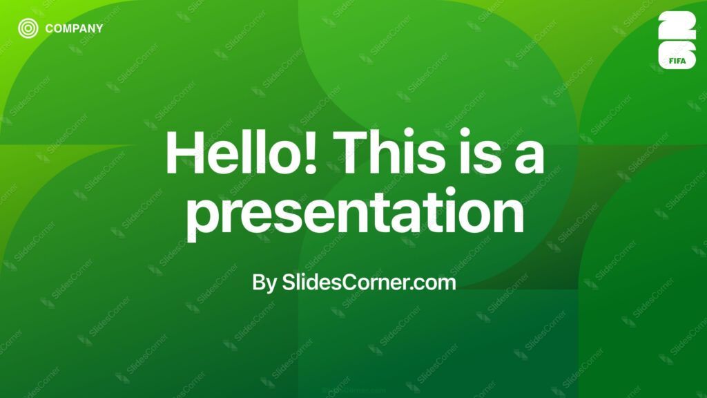 World Cup 2026 Background – Free Green PowerPoint Slide