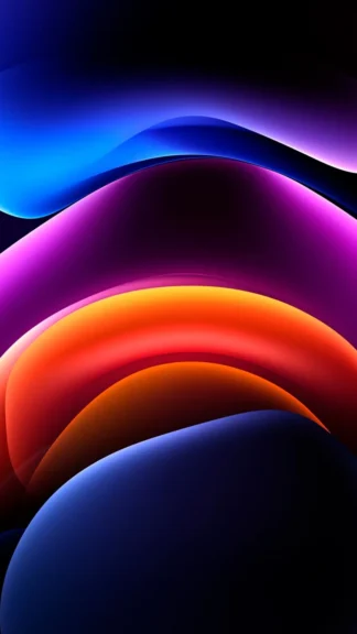 Abstract Phone Wallpaper – Dark Gradient in Blue, Violet & Orange, Free Download