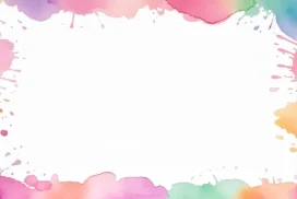 Aesthetic Art Background for PPT | Pink Watercolor Frame