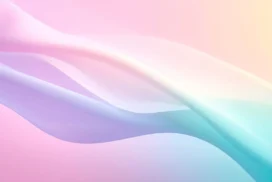Aesthetic PPT Background with Soft Pastel Waves