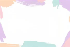 Creative PPT Background for Kids – Pastel Brushstroke Frame