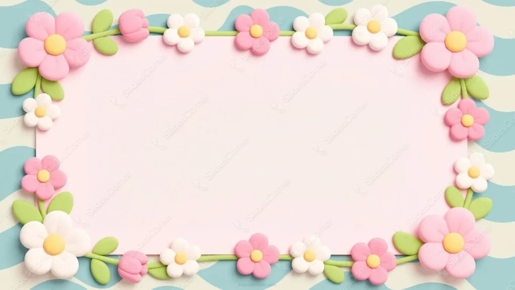 Cute Flower PowerPoint Background with Pink Porcelain Blooms Cute Flower PowerPoint Background with Pink Porcelain Blooms