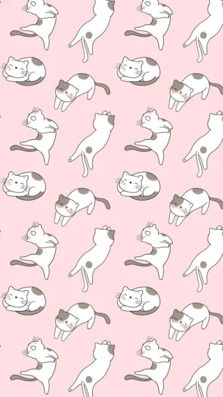 Cute Pink Kitten Phone Background Free Download — 1080×1920 Vertical