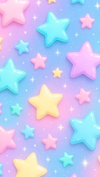 Free Cute Purple Star Wallpaper – Colorful Kids Phone Background 1080×1920