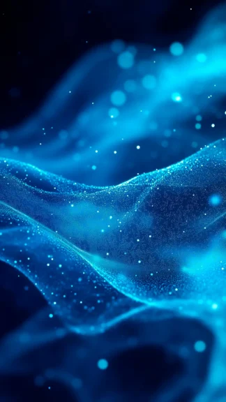 Dark Blue Bokeh Waves Wallpaper – Free Abstract Phone Background 1080×1920