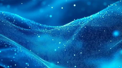 Dark blue bokeh waves abstract phone wallpaper – free 1080x1920 vertical background
