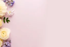 Free Elegant Floral PowerPoint Background with Pastel Flowers