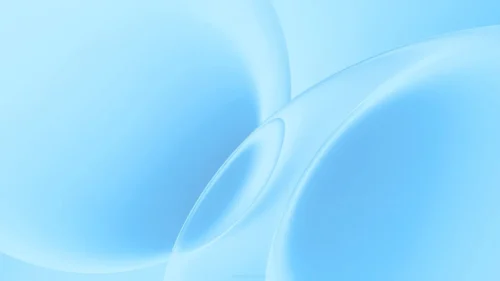 Light-blue abstract medical background with overlapping translucent waves, like soft light refracting through a curved glass lens, layered in varied blue tones with a clean open center for text.
