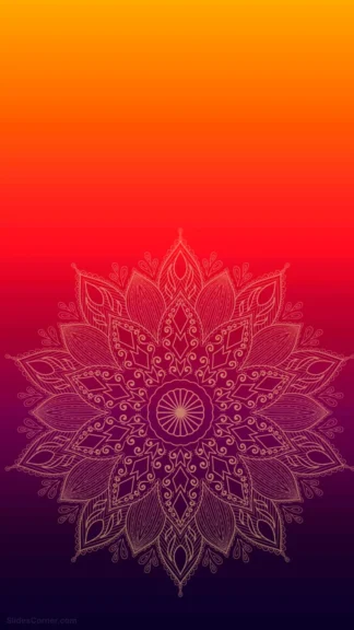Orange Violet Gradient Mandala Wallpaper – Free Phone Background 1080×1920