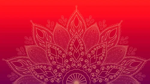Orange Violet Gradient Mandala Wallpaper – Free Phone Background 1080×1920