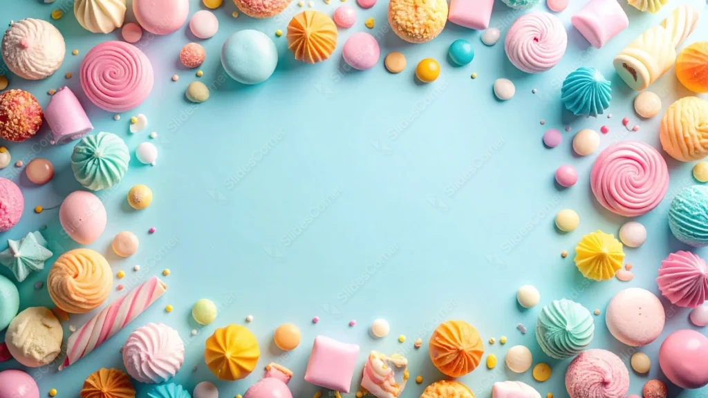 Pastel Candy Border Background for PowerPoint – Free HD