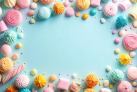Pastel Candy Border Background for PowerPoint – Free HD