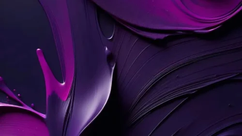 Abstract phone wallpaper featuring swirling purple and violet oil paint texture with palette knife strokes – free vertical download 1080x1920