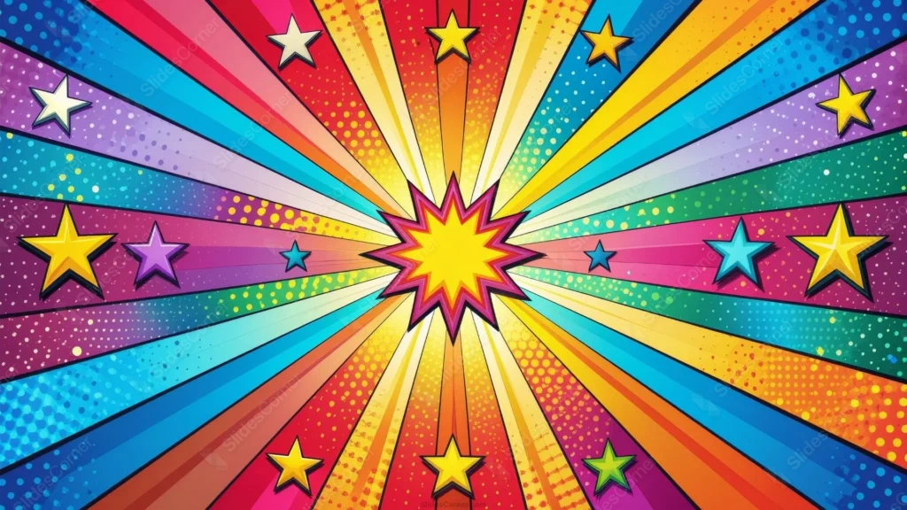 Free Retro 80s Pop Art Background for PowerPoint & Slides