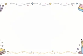 School PowerPoint Background for Kids – Hand-Drawn Doodle Frame