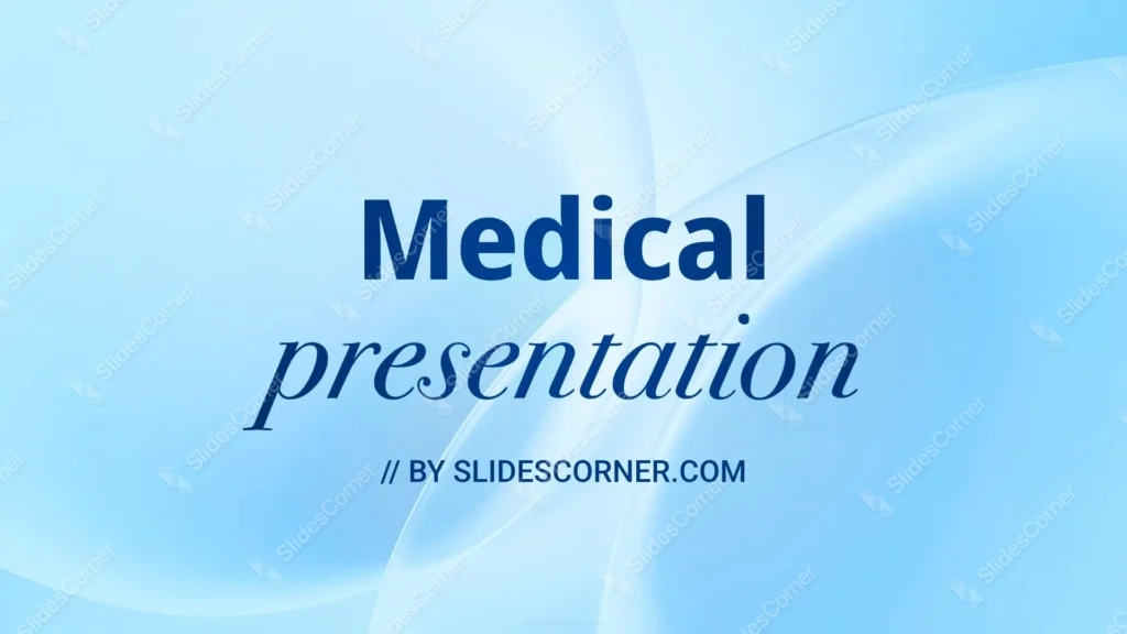 Medical Background for PowerPoint – Blue Glass Waves