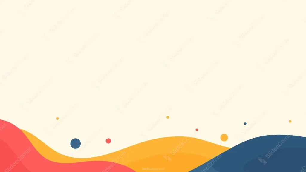 Abstract PPT Background Cream with Colorful Fluid Waves