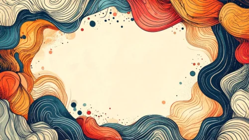 Abstract Doodle Background For Google Slides With Wavy Ink Splatters Abstract Doodle Background For Google Slides With Wavy Ink Splatters