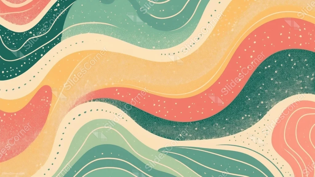 Aesthetic Boho Background For Google Slides With Retro Wave Stripes Aesthetic Boho Background For Google Slides With Retro Wave Stripes
