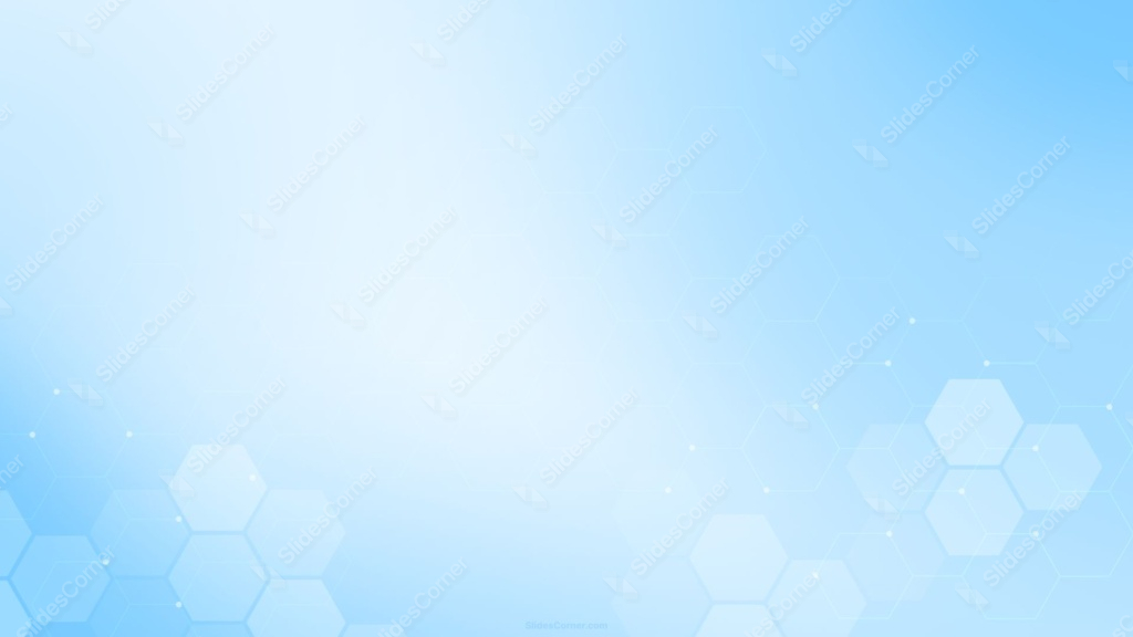 Aesthetic Medical Background PPT With Light Blue Hexagons