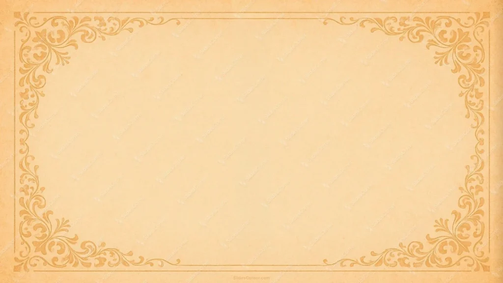 Aesthetic Old History Background for Presentation With Ornate Borders