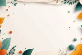 Autumn Background For Google Slides With Paper-Cut Leaves