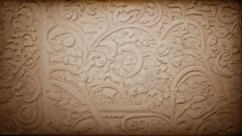 Beige Texture Background For PowerPoint With Carved Floral Relief Beige Texture Background For PowerPoint With Carved Floral Relief