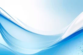 Blue Background For PowerPoint With Glassy Water Waves