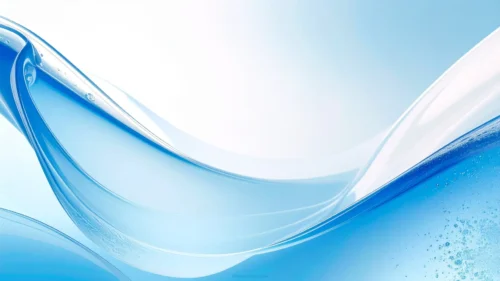Blue Background For PowerPoint With Glassy Water Waves