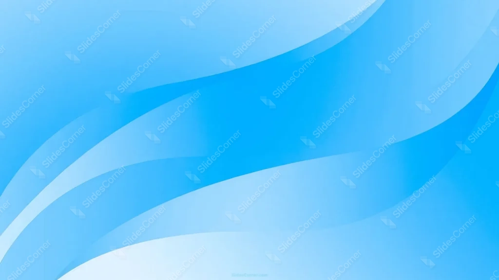 Blue Waves Background For PowerPoint With Diagonal Swoosh Bands