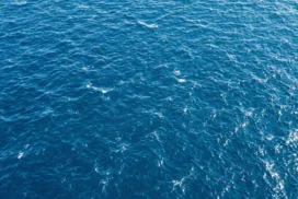 Ocean Background For PowerPoint With A Rippling Aerial Water Texture