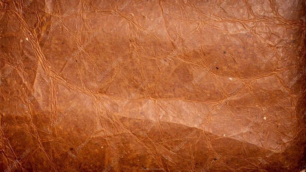 Brown Leather Paper Texture Background With Veined Cracked Grain