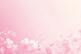 Classy Pink PowerPoint Background with White Blossoms