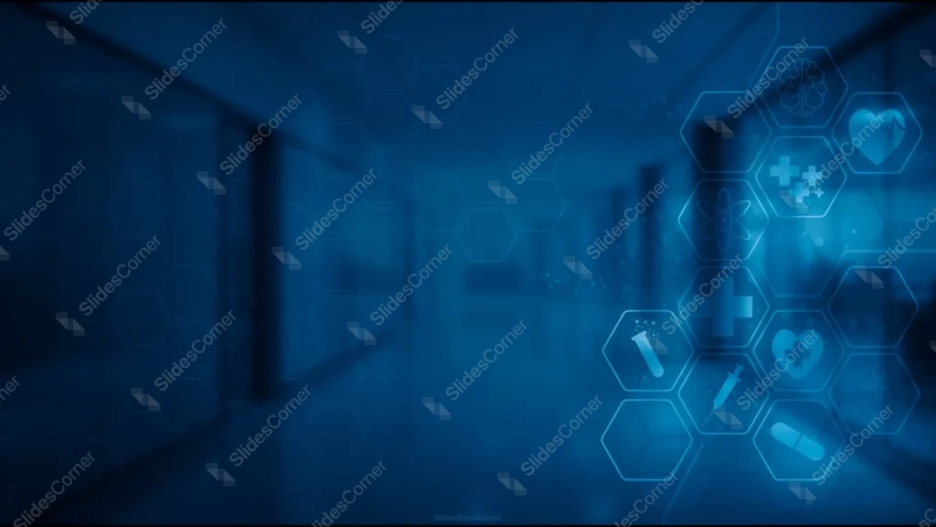 Clinical Background for PowerPoint Presentation in Navy Blue
