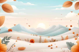 Simple Professional PowerPoint Background With Autumn Mountains